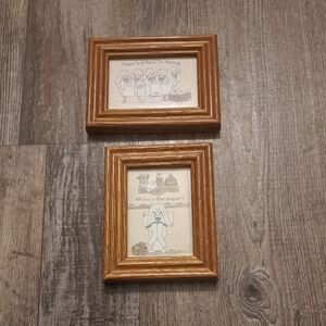 Source Unknown Whimsical Brown Framed Art Set